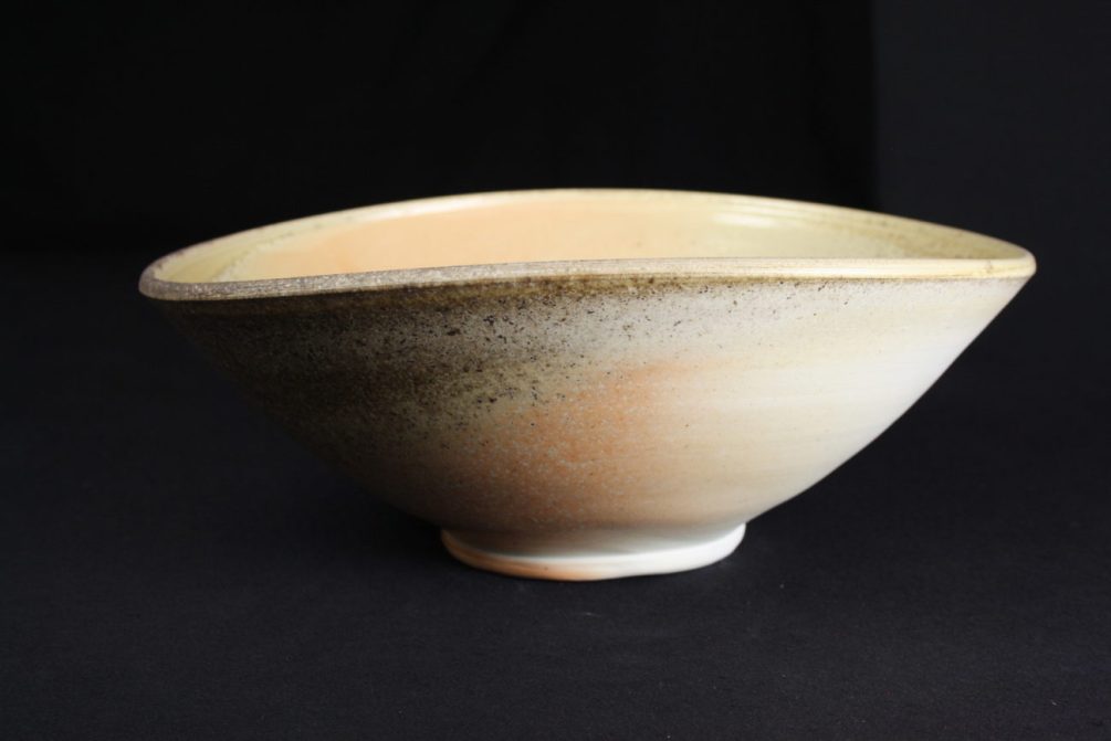 Porcelain Bowl, 30cm dia. natural ash flashing.jpg
